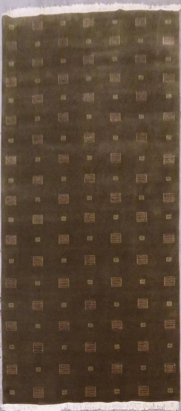 One Of The Kind Indian Modern Design Rug 9'0" X 6'0"